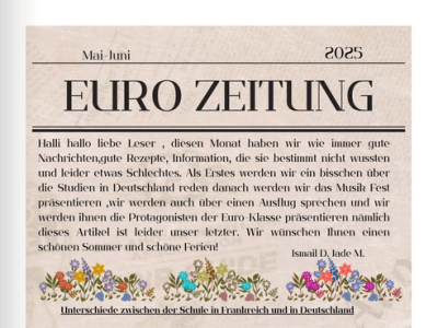 L&rsquo;Euro Zeitung des mois de Mai et Juin